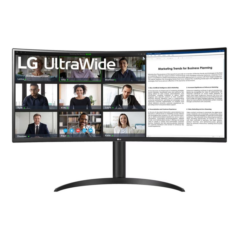 ال جي 34WN80C-B 34 بوصة شاشة WQHD IPS منحنية فائقة العرض