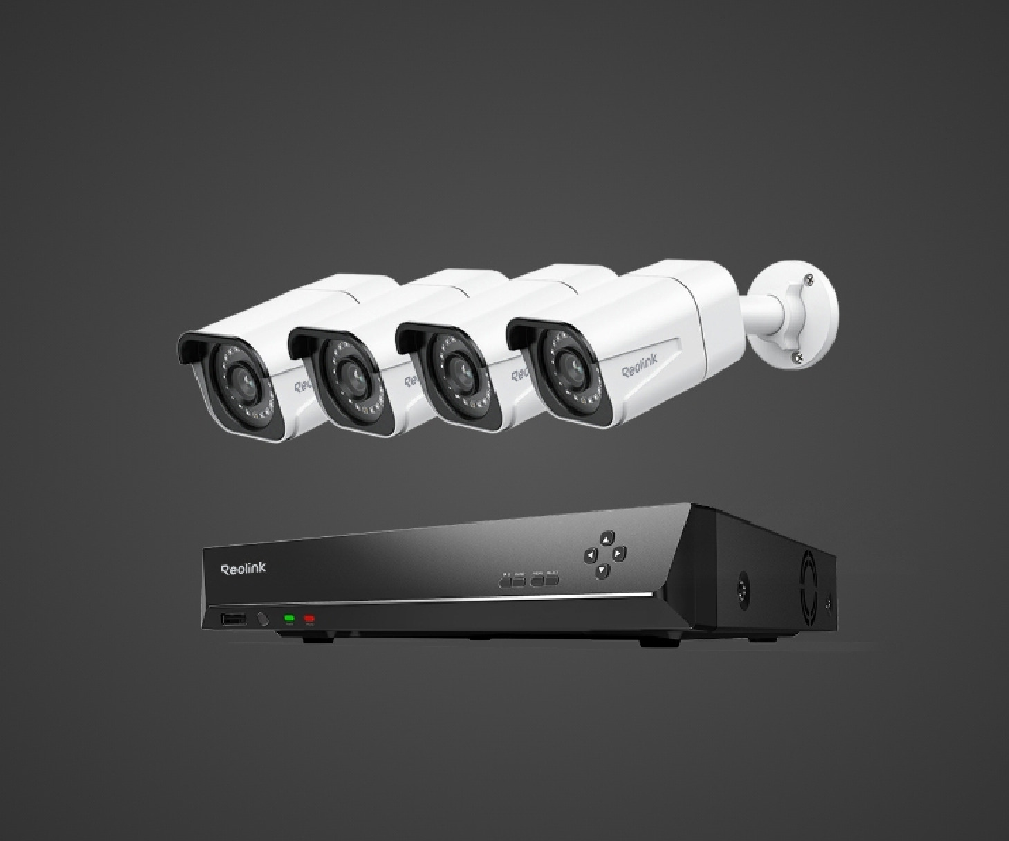 ريولينك طقم كاميرات مراقبة 8 قنوات 4K PoE مع 4 كاميرات بوليت