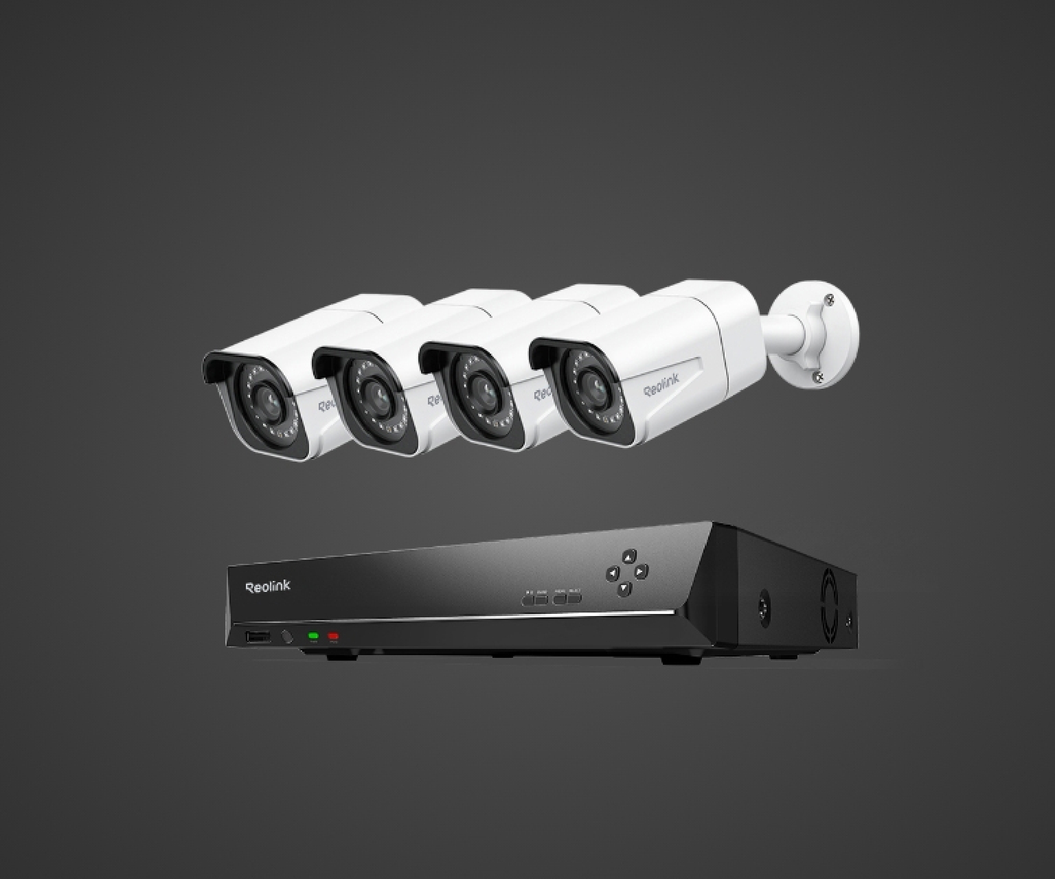 ريولينك طقم كاميرات مراقبة 8 قنوات 4K PoE مع 4 كاميرات بوليت